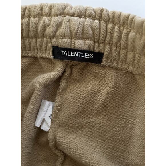 Talentless Sweatpants Joggers Women S Beige White Drawstring Pockets Athleisure - Picture 3 of 10
